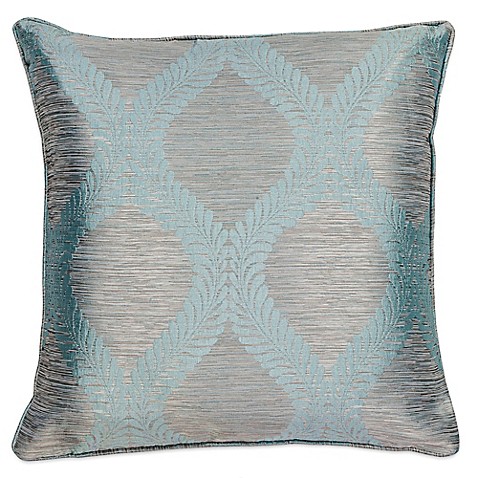 Buy Kas? Elegance 20-Inch Square Throw Pillow in Grey/Blue from Bed Bath & Beyond