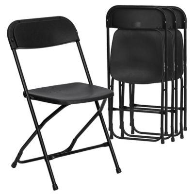 Flash Furniture Plastic Folding Chairs (Set of 4) - Bed Bath & Beyond