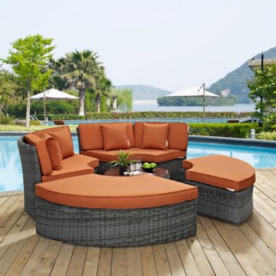 outdoor daybed circular sunbrella piece wicker summon modway canvas reg