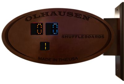 shuffleboard table with electronic scoring