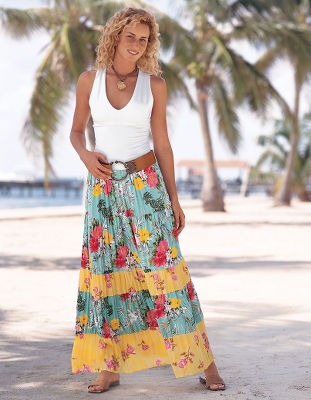 Lotus broomstick skirt.
