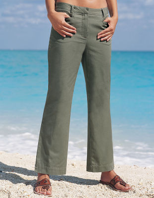 Twill L-pocket ankle pants.