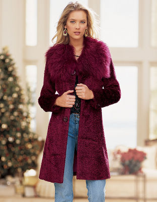 Persian faux-fur coat.