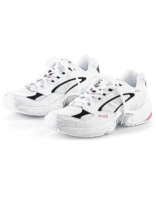 Cross-trainer sneakers.