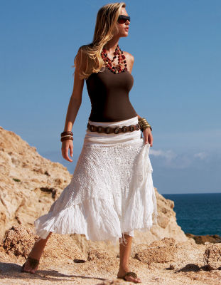 Crochet crinkle skirt.