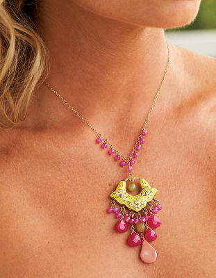 Semiprecious chandelier necklace. > Boston Proper > bostonproper.com : boston proper catalog necklace summer jewelry