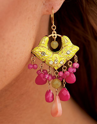 Semiprecious chandelier earrings. > Boston Proper > bostonproper.com : bostonproper catalog fashion trends bostonporpercom online shopping