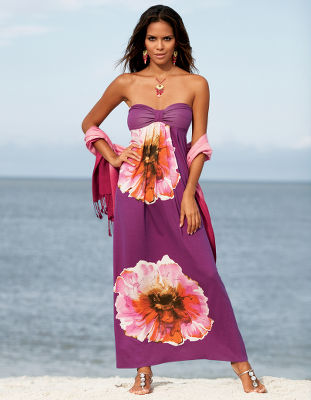 Fantastic floral maxi dress. > Boston Proper > bostonproper.com : bostonproper catalog travel dress dresses womens apparel