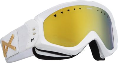 Frame: White Emblem, Lens: Gold Chrome