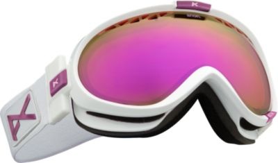 Frame: White Emblem, Lens: Pink Sq Mirror