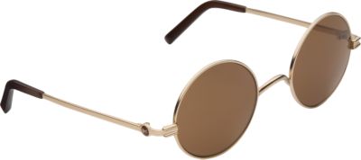 Frame: Gold, Lens: Brown