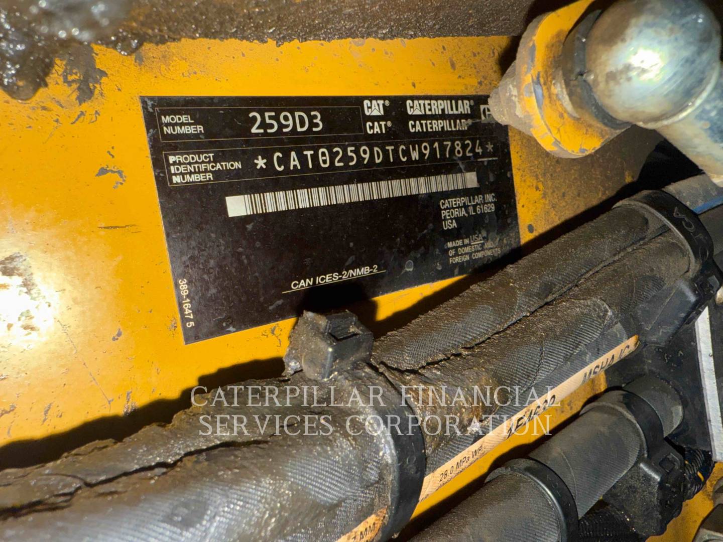 2022 CAT 259D3 - SERIAL_NUMBER_PLATE