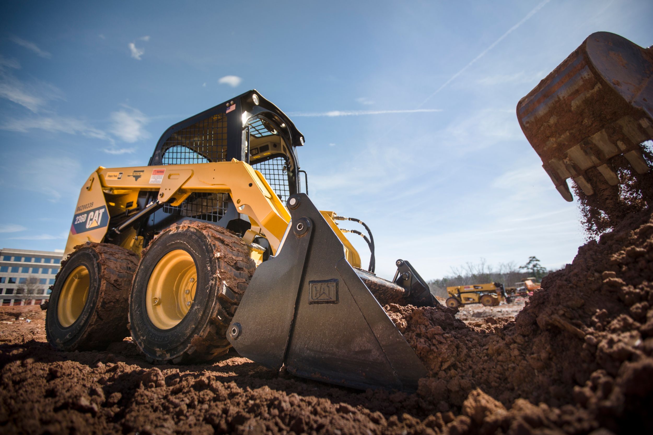 On most jobs, Parvin and his crew use Cat® D Series Skid Steer Loaders to excavate and move dirt before pouring concrete. The ability to use one multi-purpose machine for many tasks allows Parvin to keep pace with larger companies that have more diverse fleets.    