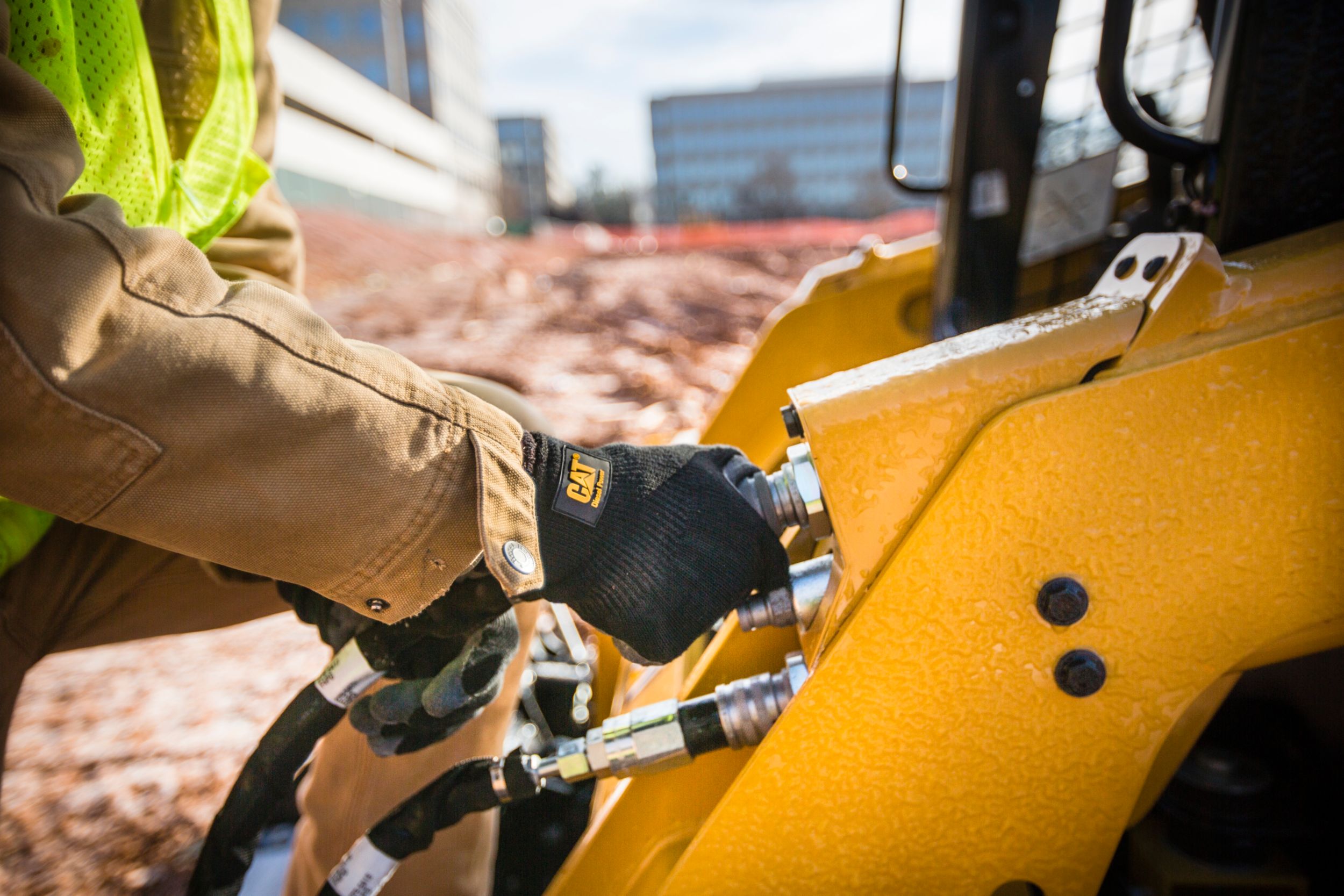 Attachments are crucial to the work performed by Raleigh East Concrete. They are must-haves, according to Parvin, as they allow for a quick transition from loader buckets to forklifts to augers and back again.