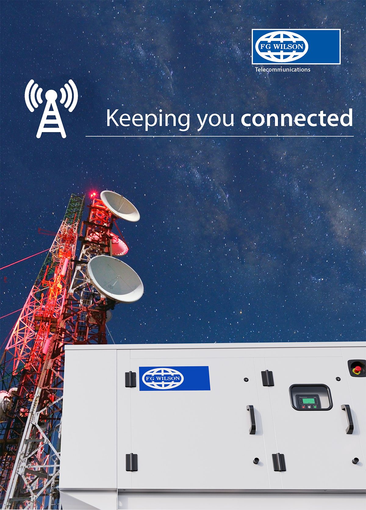 FG Wilson Telecommunications mast