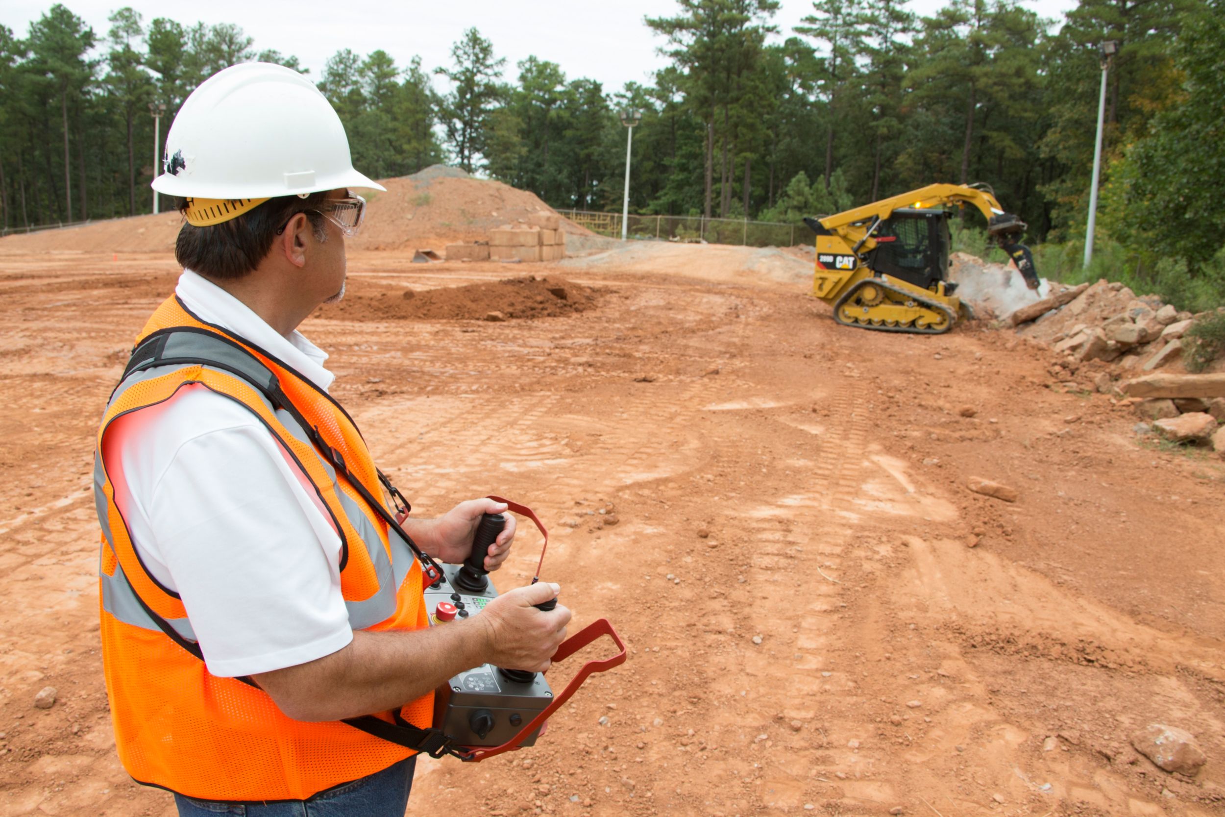 remote operated excavator