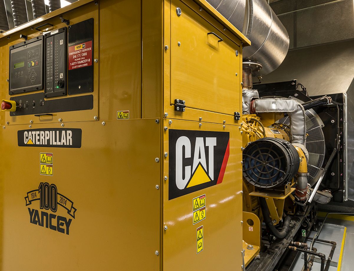 The Cat<sup>®</sup> C32 diesel generator set delivers emergency backup power for the life-safety systems and other operations at the 191-bed TRMC facility.