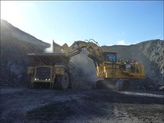 6040 Hydraulic Shovel at a mine in Sokndal, Norway