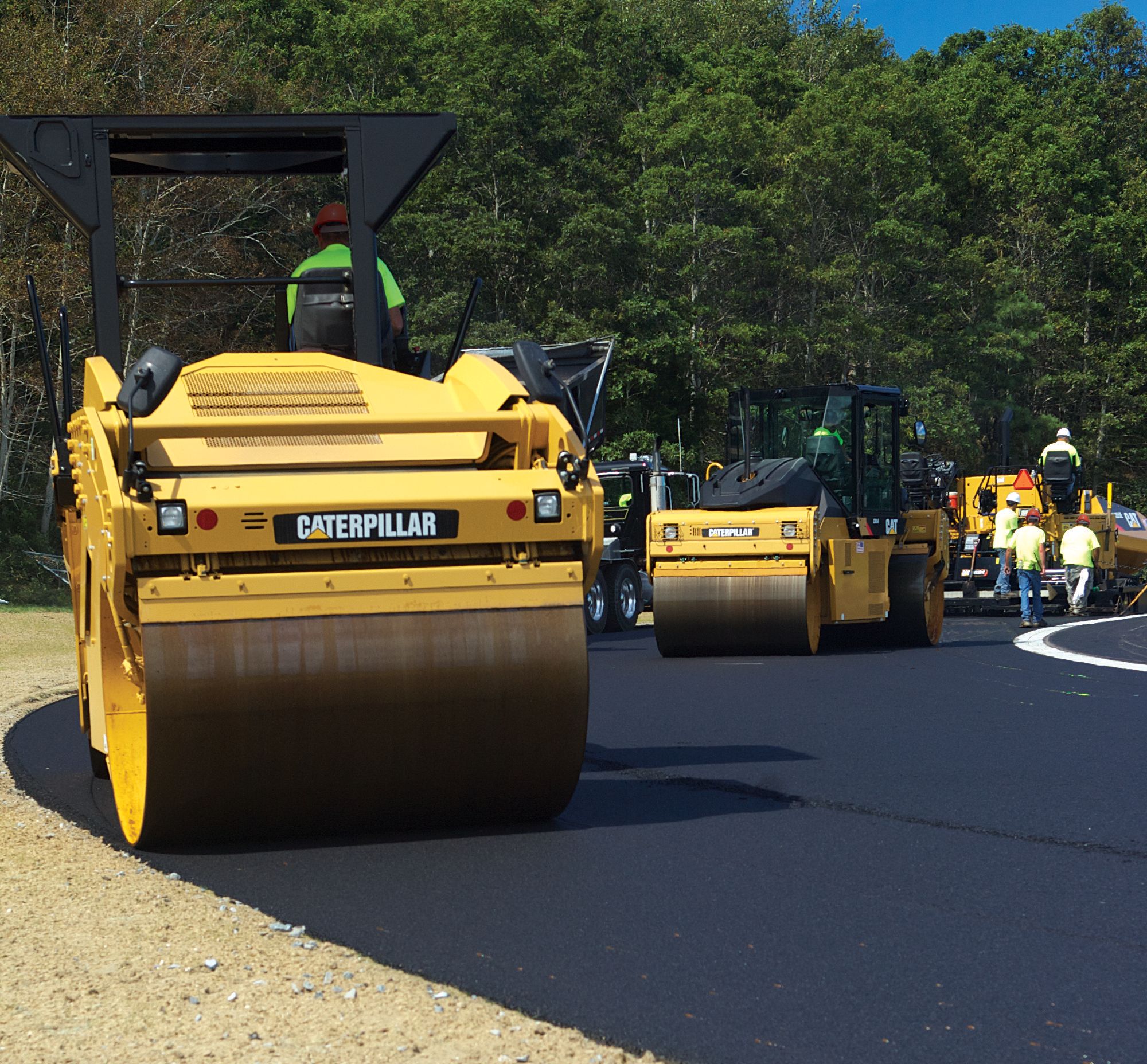 Tandem Vibratory Rollers make a nice, smooth surface