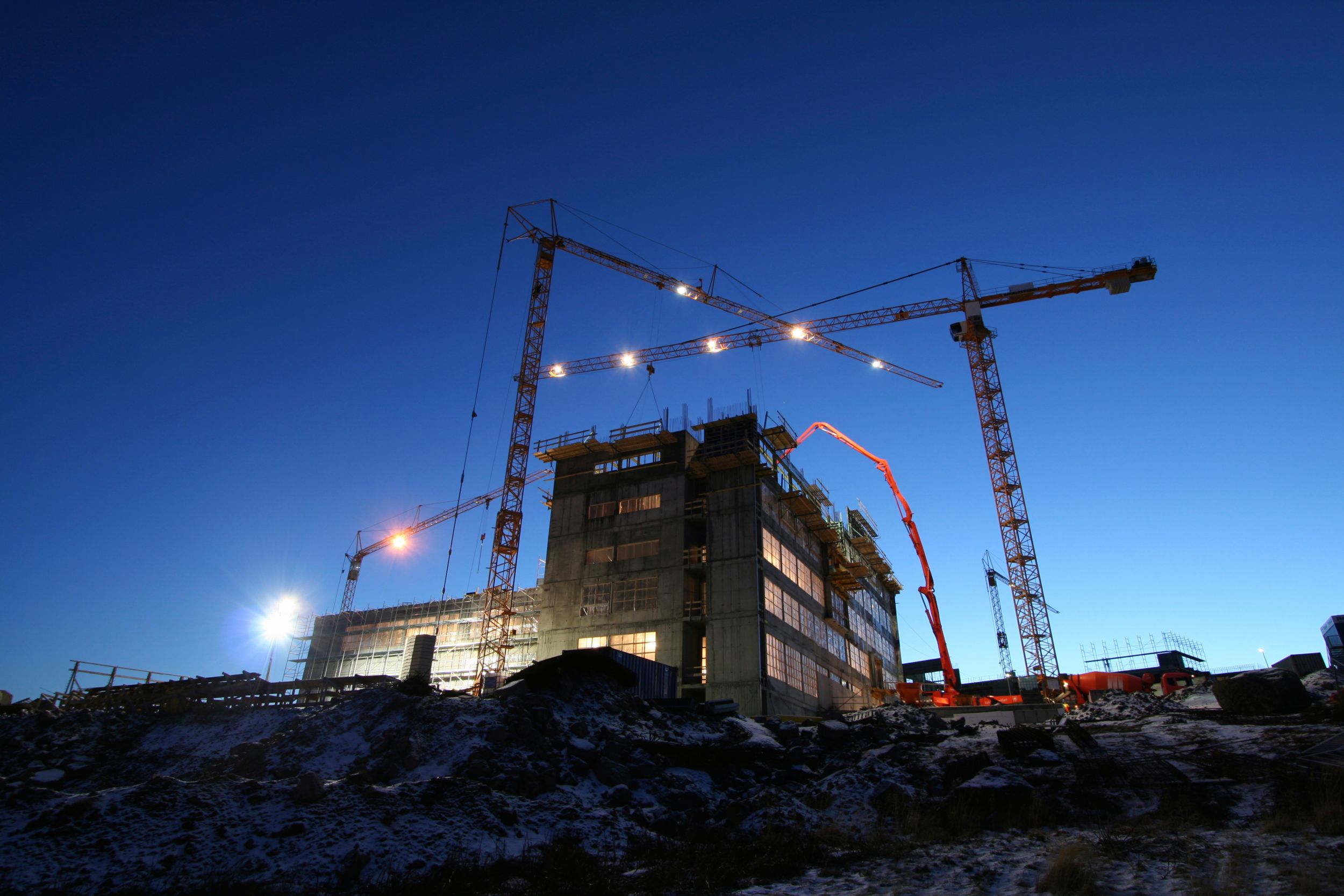 Les chantiers de construction de grues photographie