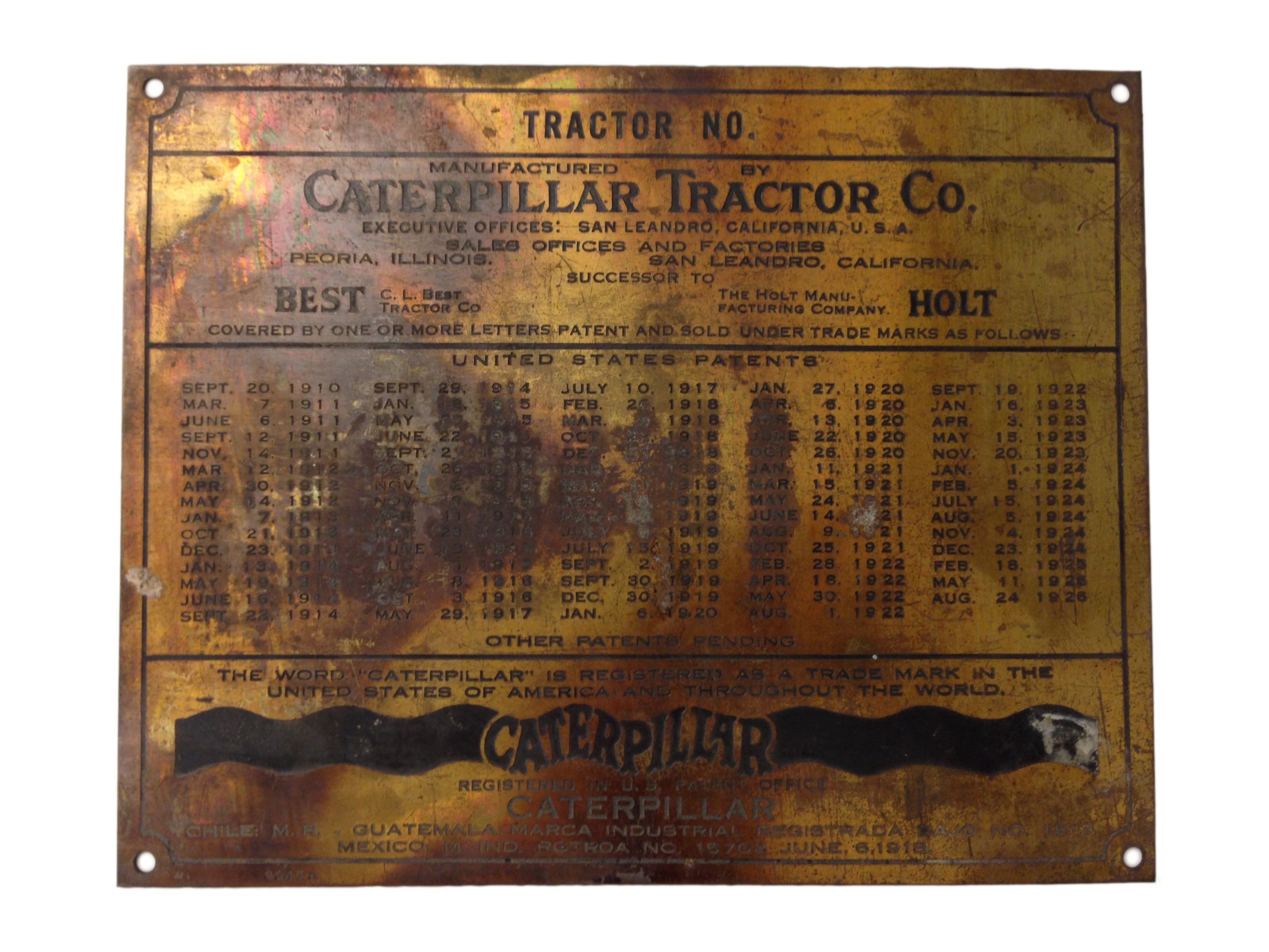 Caterpillar Caterpillar History Company Timeline& Founders