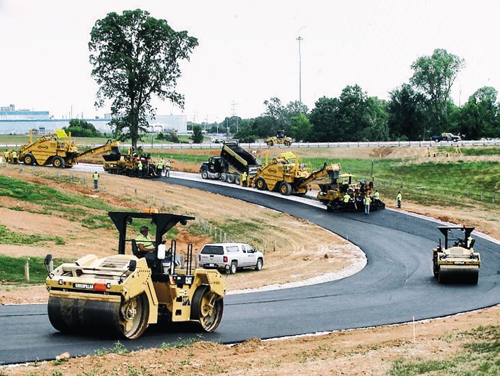 3D Paving Drives Race Track Construction  