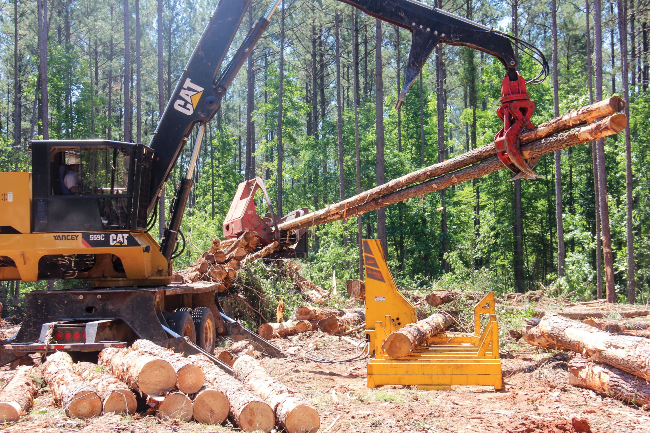 A Cat® 559C loader works on both of Smith’s two crews.