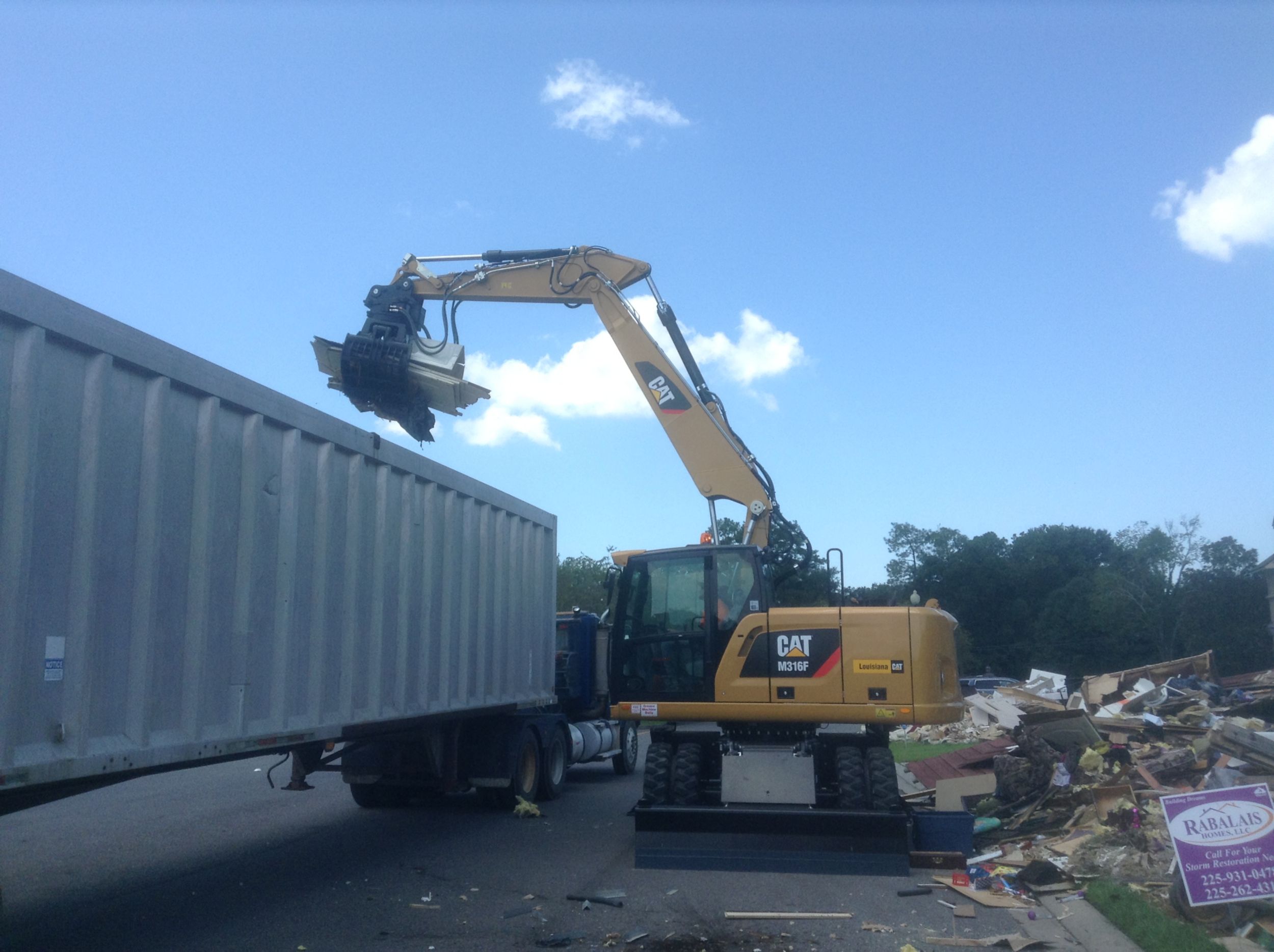 That customer, Gator Environmental, had a contract to clean up approximately 330,000 tons of construction and debris