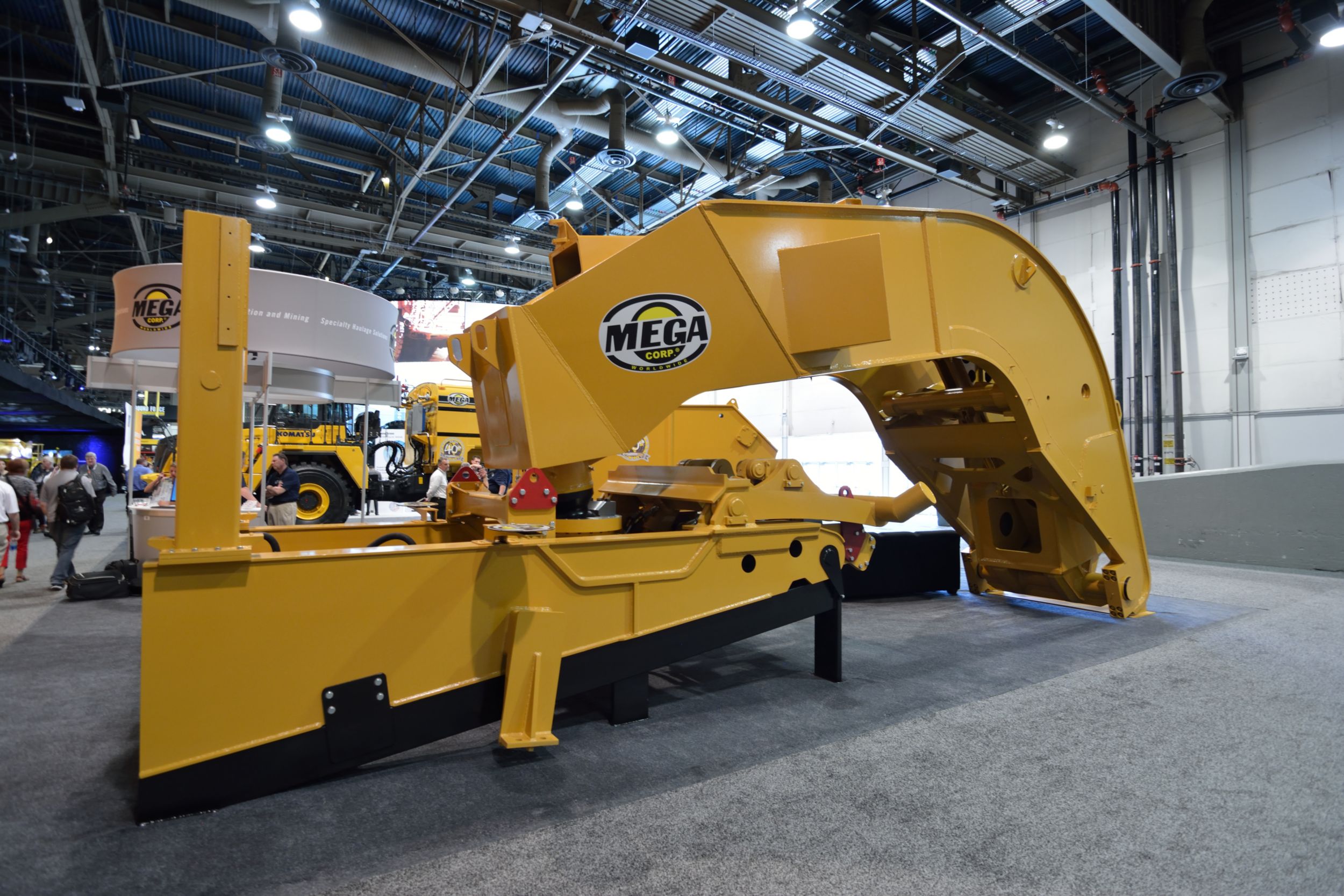 The gooseneck of the Mega Equipment Trailer (MET) was on display at MINExpo 2016.