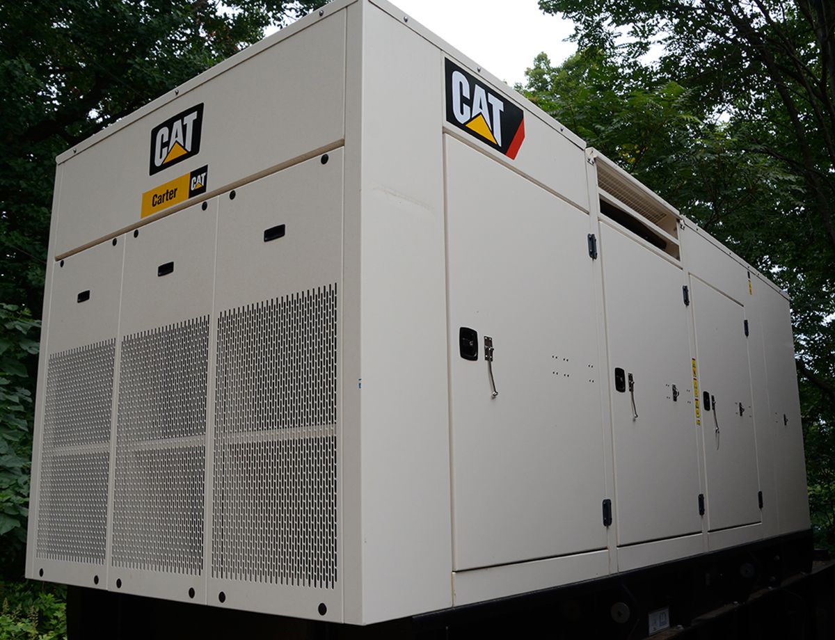 Monticello uses a 500 kW Cat C15 ACERT diesel gen set equipped with a sound-attenuated, weather-protected enclosure to minimize noise.