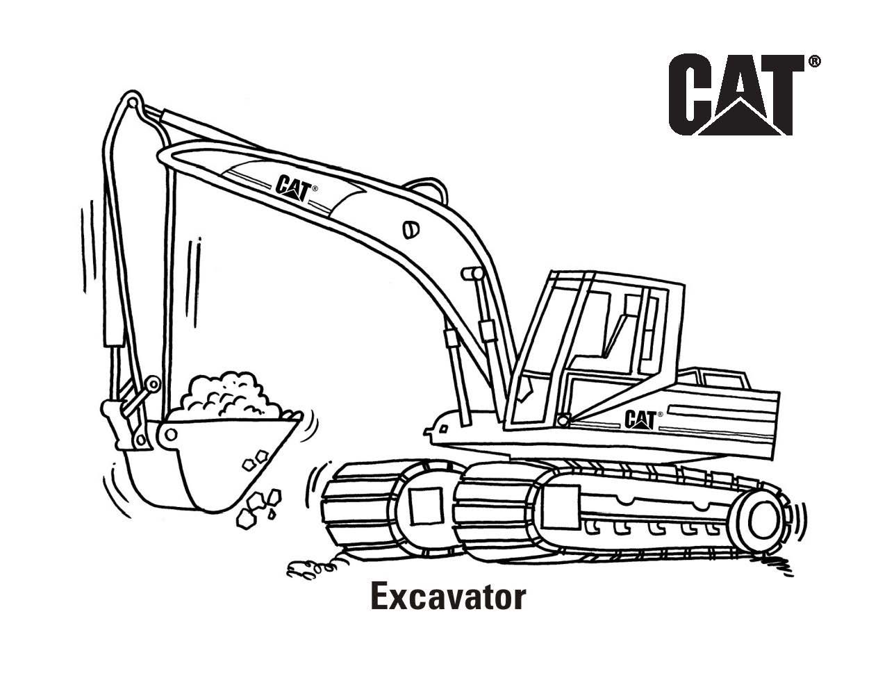 Free Cat® Machine and Product Coloring Pages | Cat ...