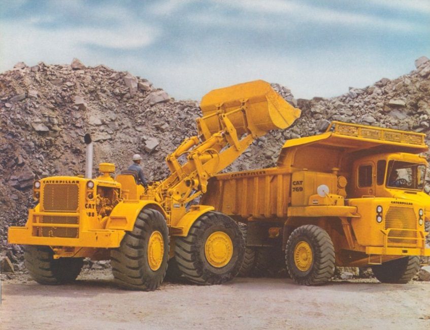 The Cat® 988 Wheel Loader was originally branded a Traxcavator and was introduced for sale in 1963.