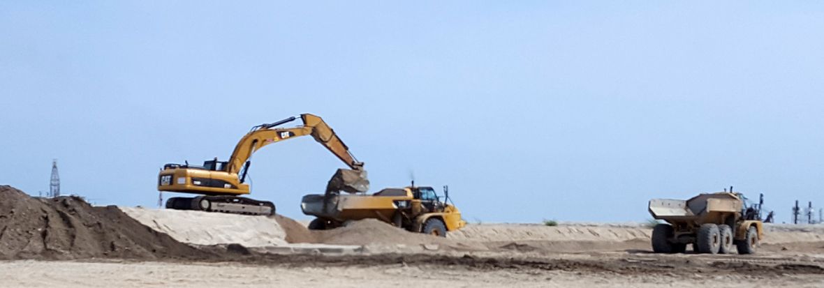 Land reclamation project in Singapore