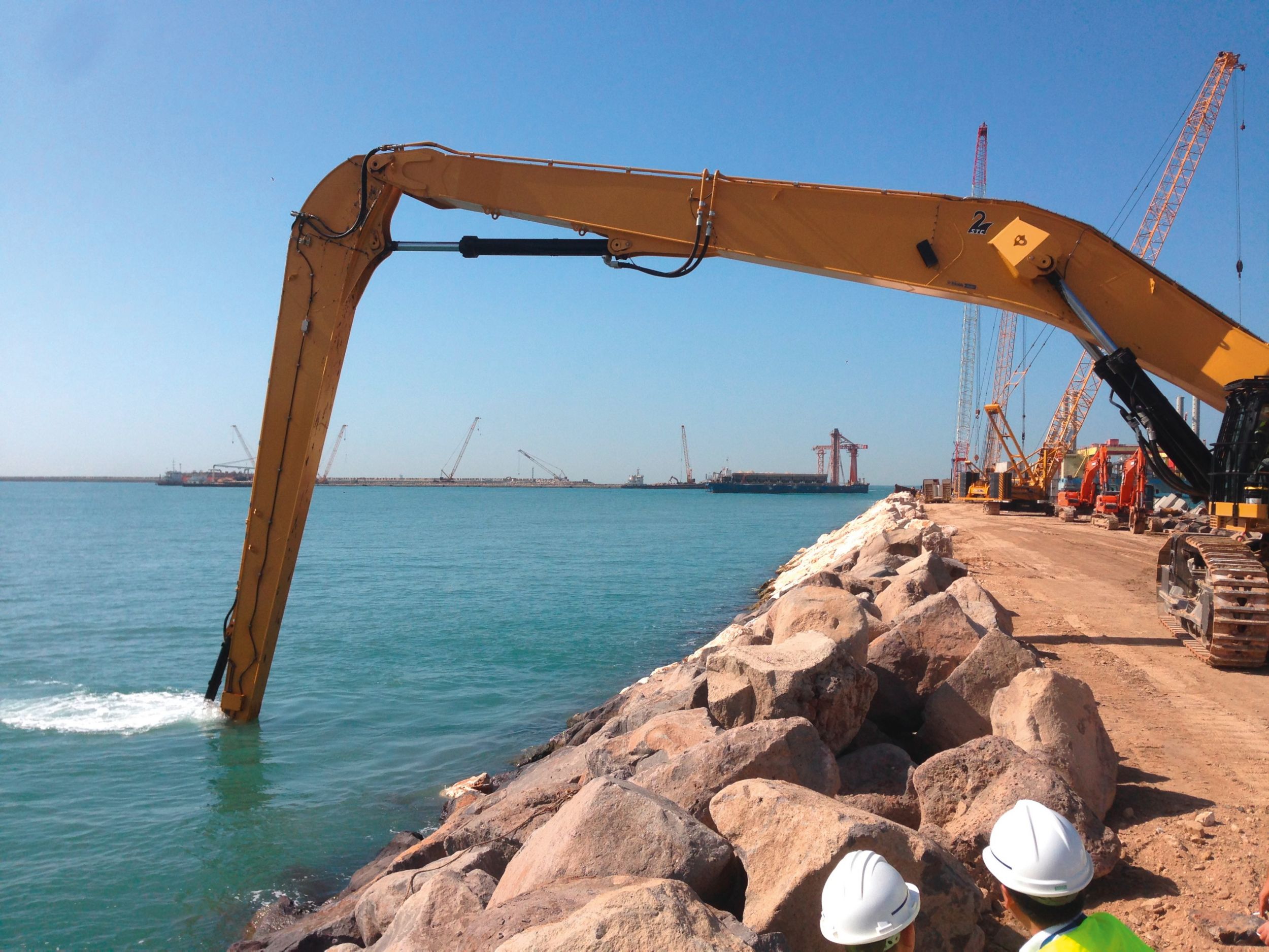 One-of-a-Kind Hydraulic Shovel for a Sophisticated Port Project