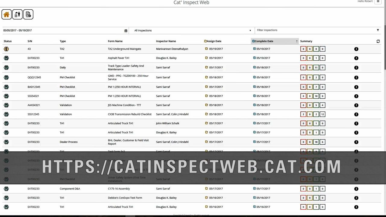 Cat Inspect Web - Overview