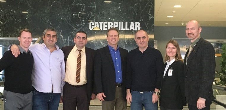 Two customers from the Moscow and Kaluga region in Russia, and a sales director from Cat® dealer Zeppelin Russland, recently visited Caterpillar in Peoria.