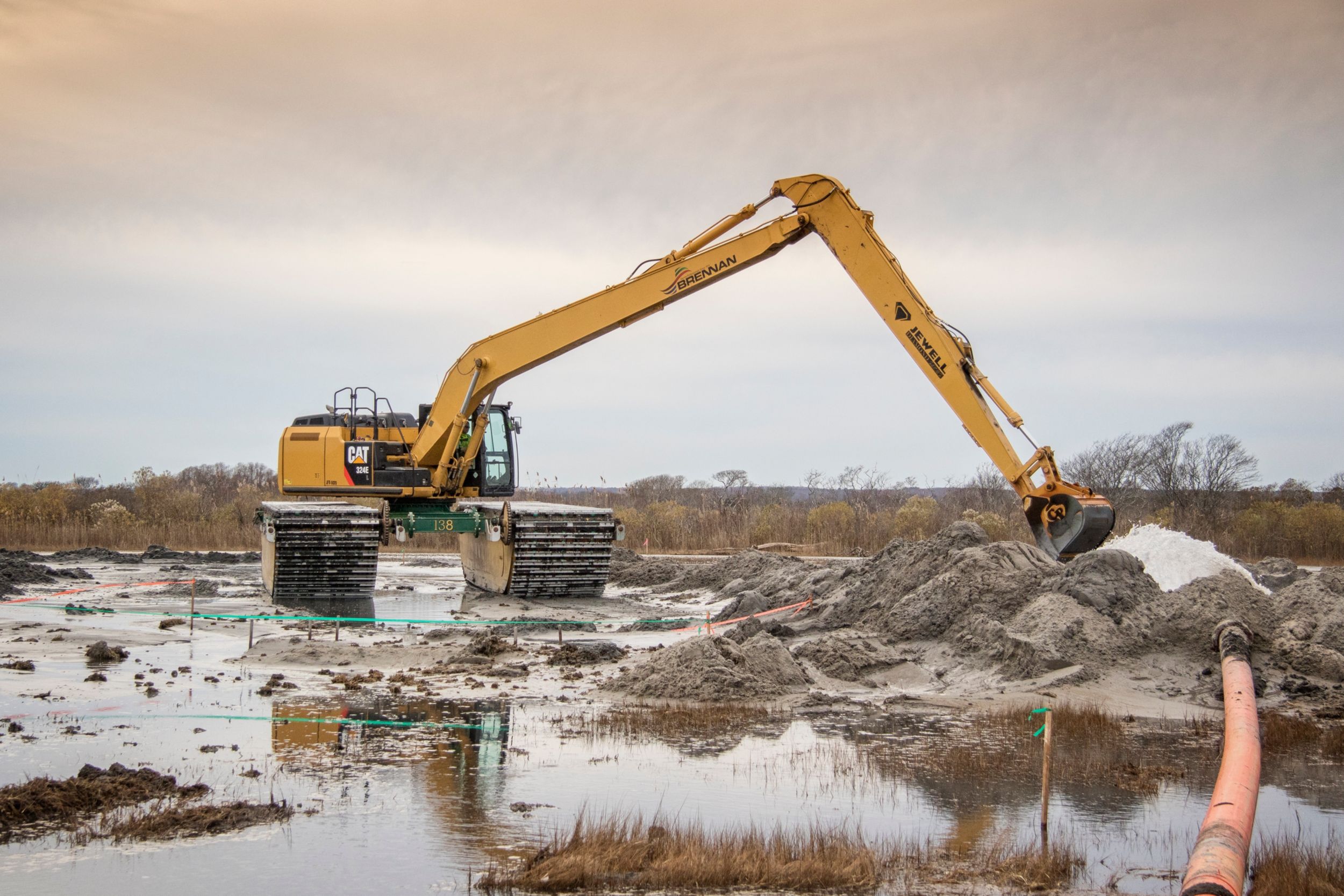 “The key to success here at Ninigret has been combining established technologies—such as hydraulic dredges with newer GPS technology on amphibious excavators—to enhance and bring back the environment.” -Andrew Timmis, J.F. Brennan director of business development