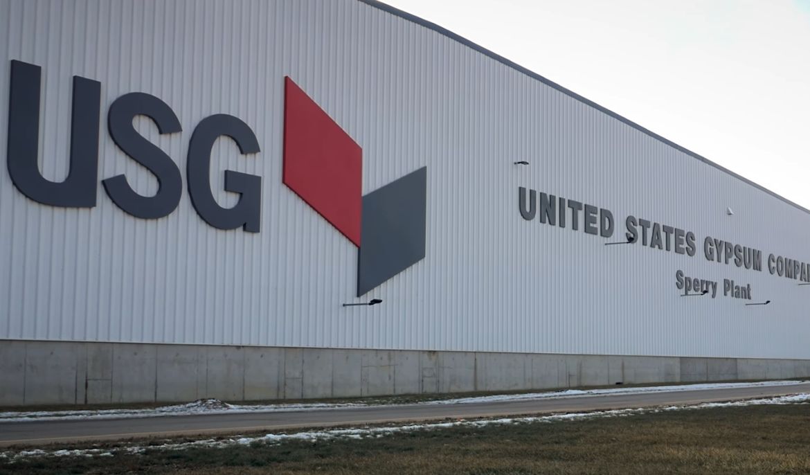 US Gypsum's Sperry Plant: Approx. 2 square miles underground & the only shaft mine in Iowa