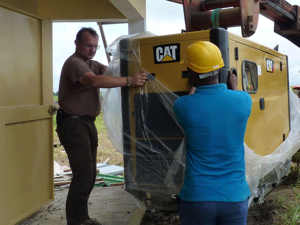 Cat 3.3 diesel generator set installed at Société d'Exploitation du Parc de Lékédi.