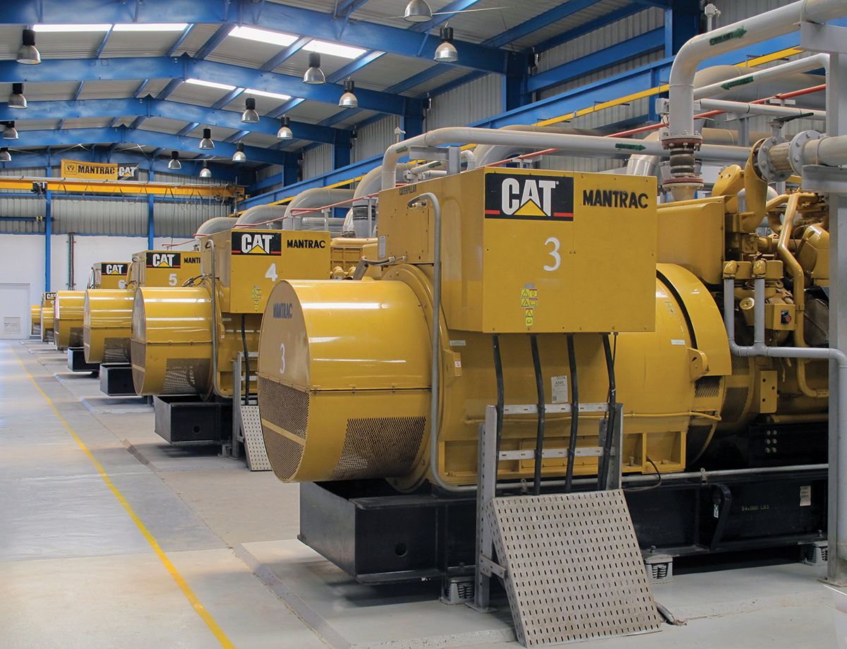 By March 5, 2007, all six of the Cat G3520C generators had come online and were connected to the existing Mtwara transmission and distribution infrastructure.