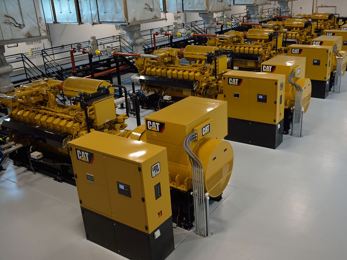 Five Cat G3520H generator sets power state-of-the-art plant