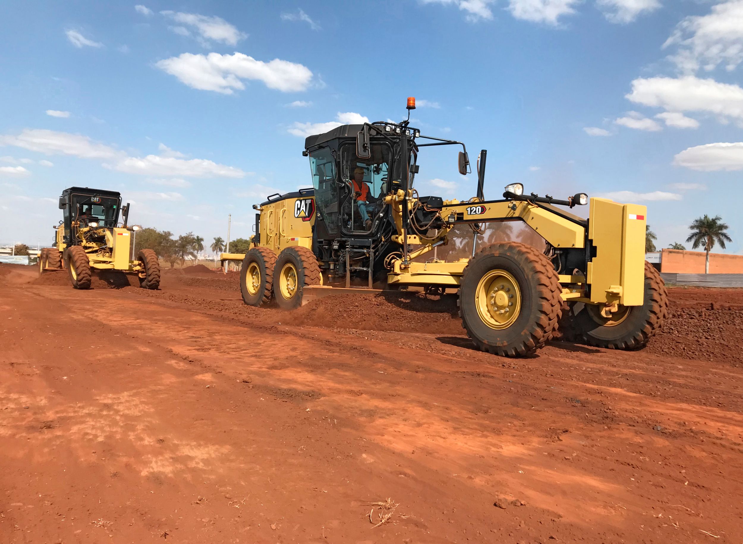 The new Cat 120  motor grader