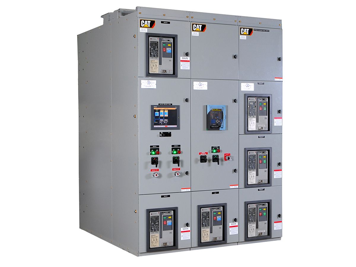 Figure 2 Cat paralleling switchgear with integrated controls and switchgear featuring color touchscreen operator interface.