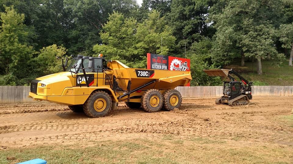 Large and not-so-large Cat machines took part - and there were a lot of them.