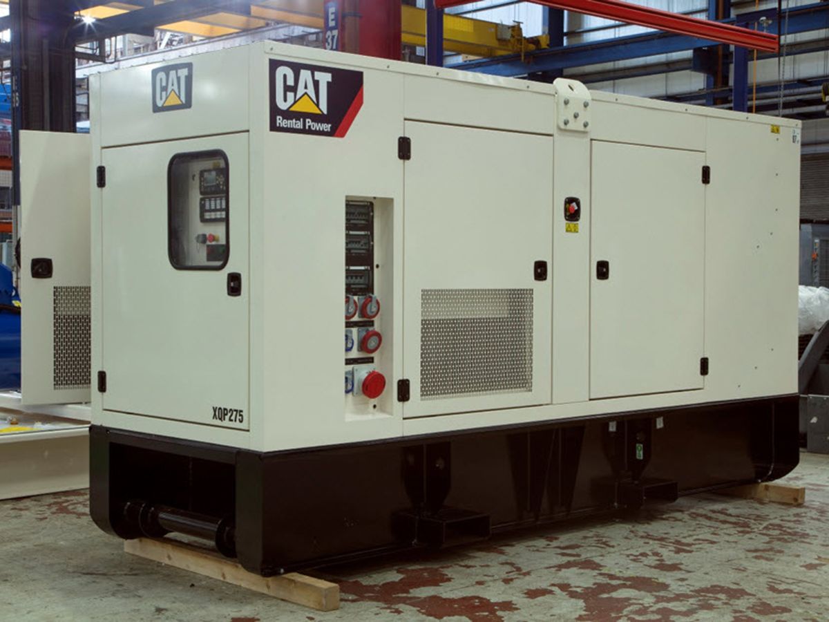 Shown here during assembly, the Cat® XQP275 mobile generator set is EU Stage IIIA compliant. It is part of Caterpillar's transition strategy to help customers manage the cost and complexities associated with the transition to EU Stage V emission standards.