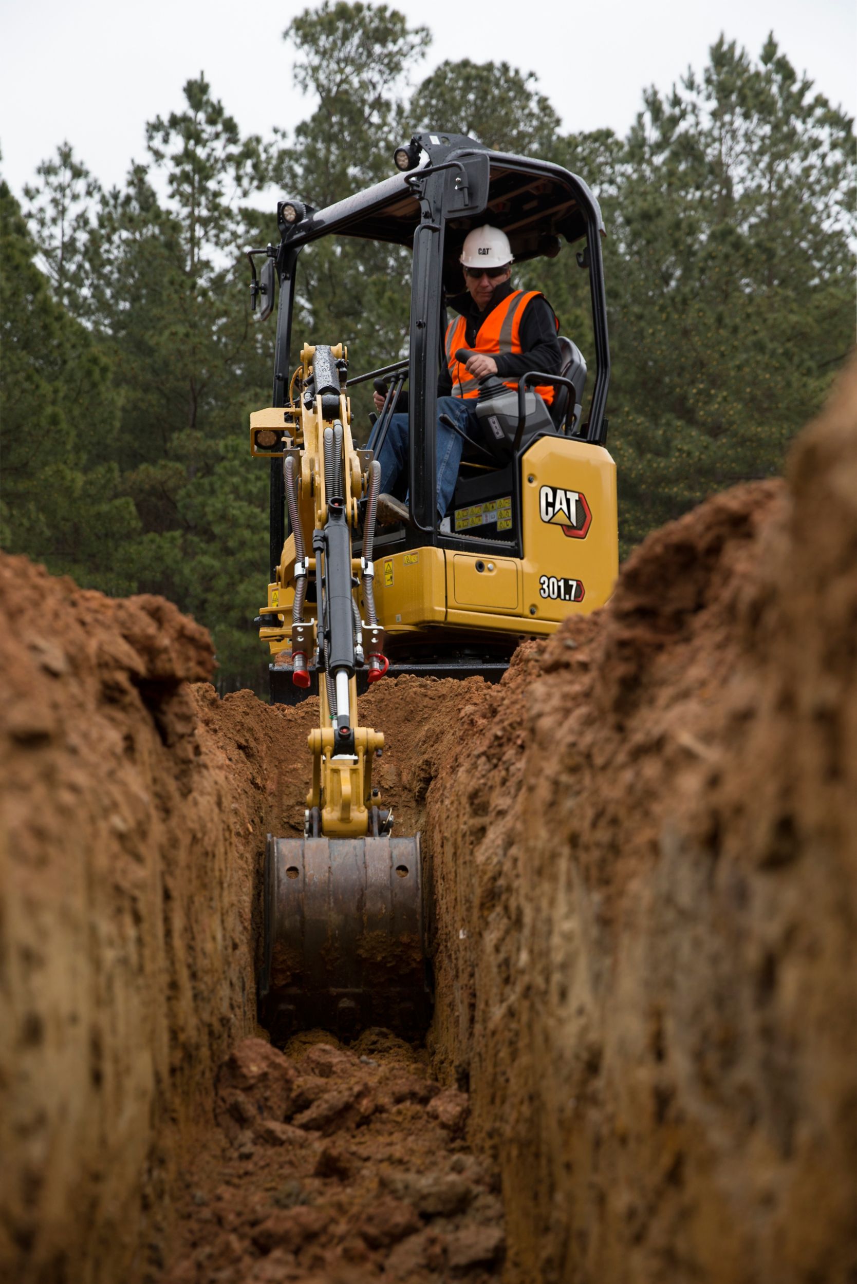 The new Cat 301.7 CR Next Generation mini excavator