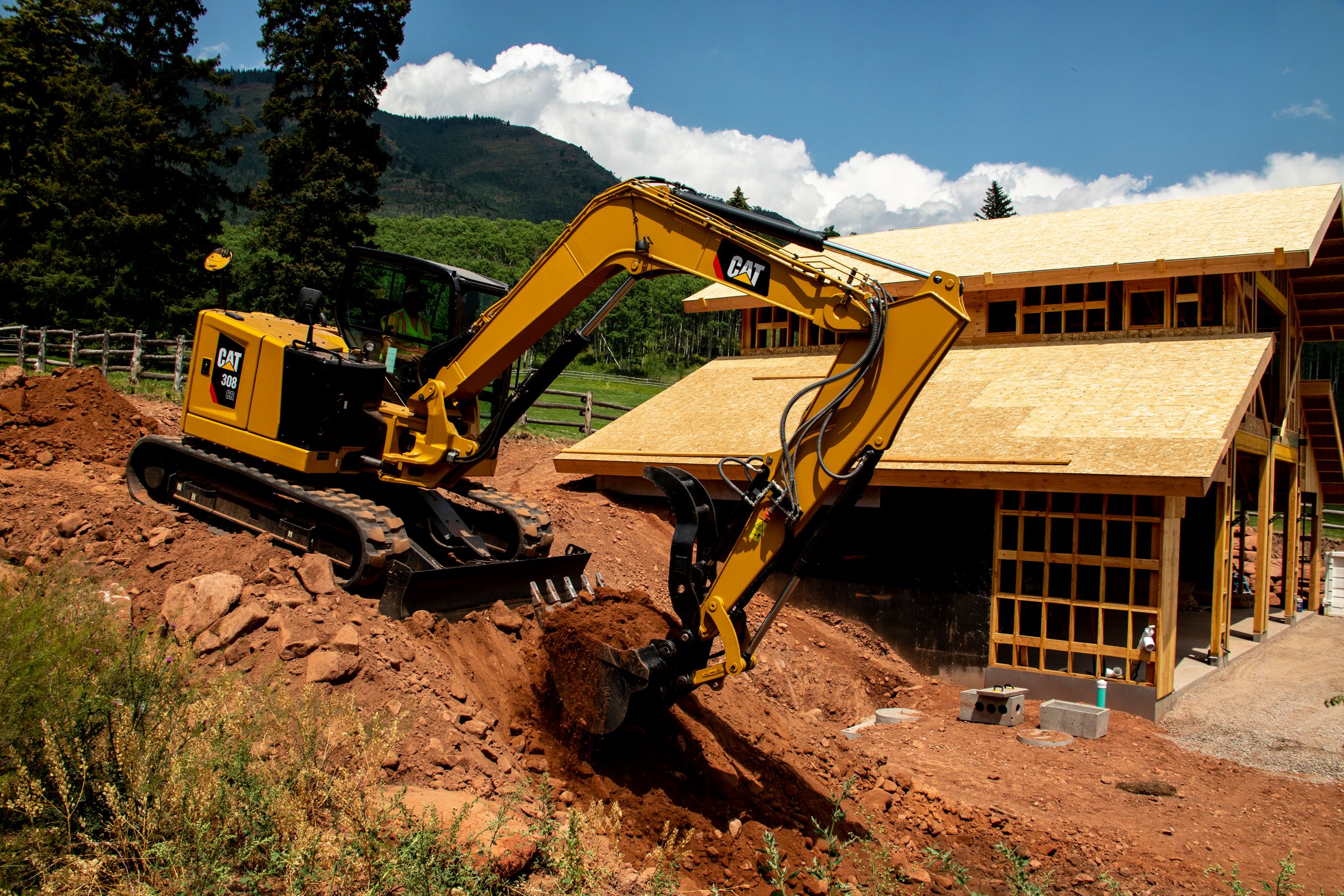 Miniexcavadora Cat 308 CR de última generación