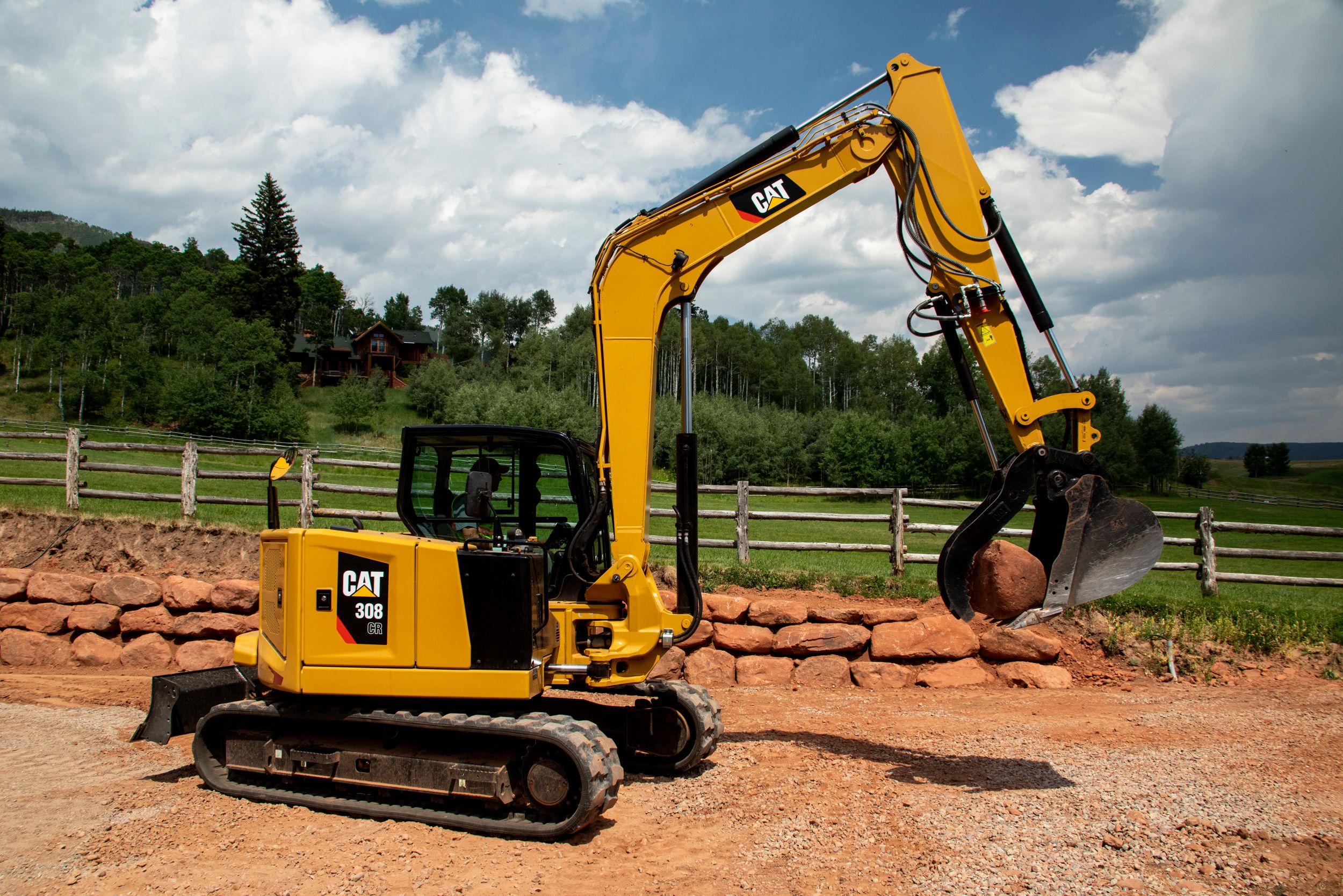 The Cat Next Generation 308 CR mini excavator