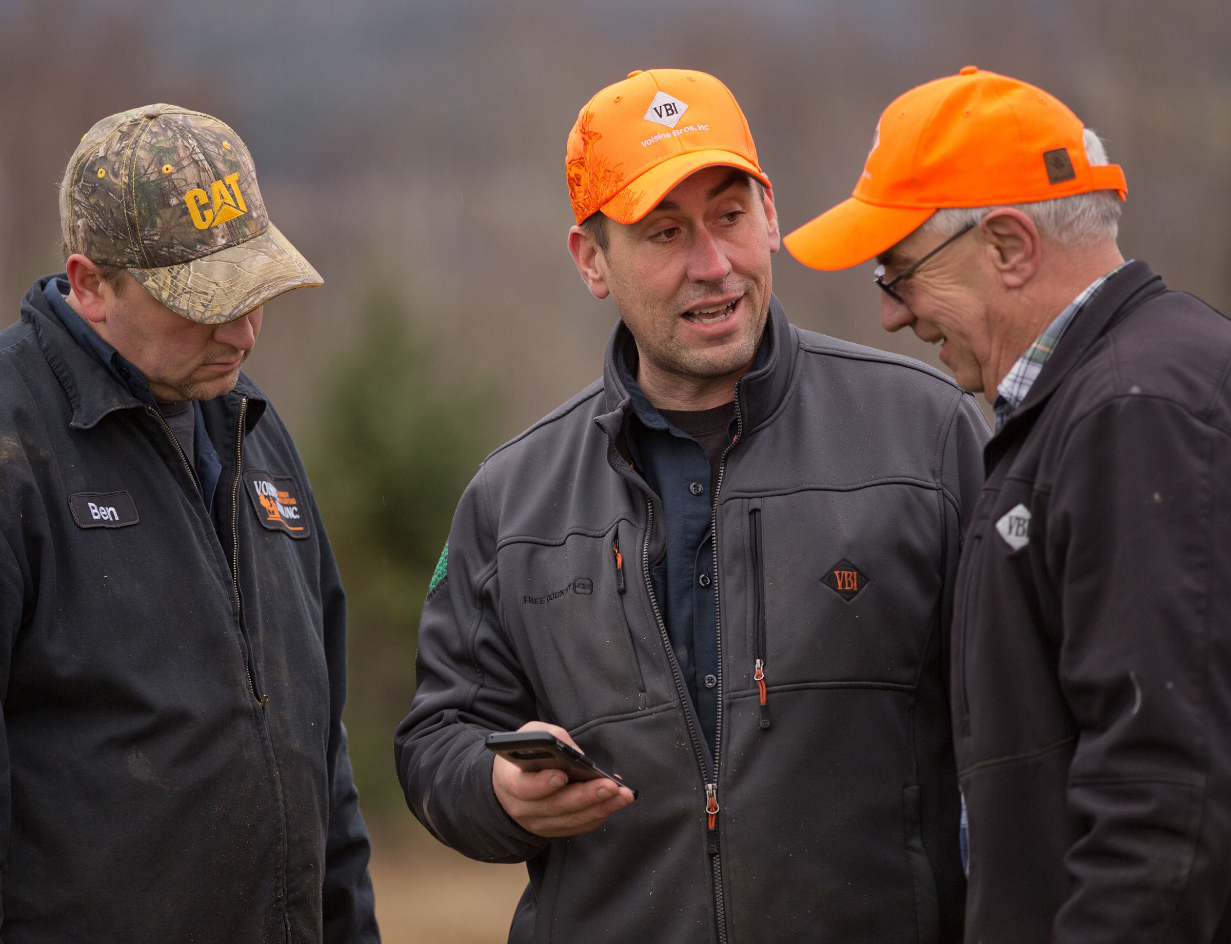 Voisine Brothers Inc. is prominent throughout Northern Maine. Ben (left) and Joe (middle), along with their dad, Gary (right), have operated an award-winning logging business for decades.