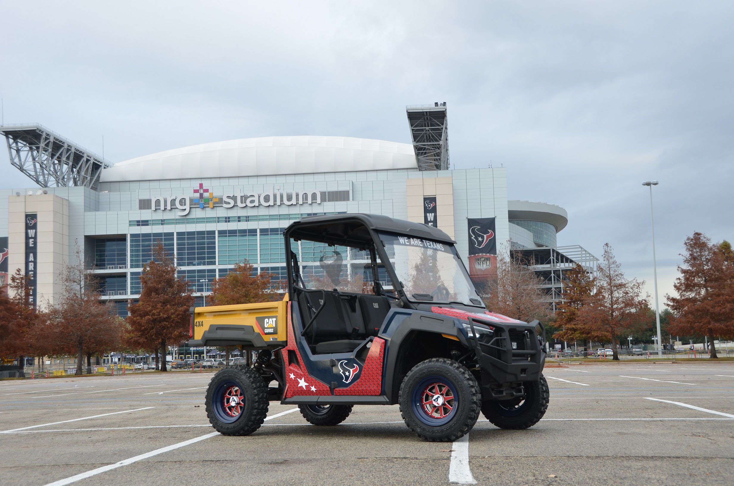 Mustang Cat and the Texans launched the giveaway contest on social media—receiving about 1,000 entries in just two weeks. At the December 30th game, they drove the UTV out onto the NRG Stadium field to hand over the keys to Zane Mussulman. 